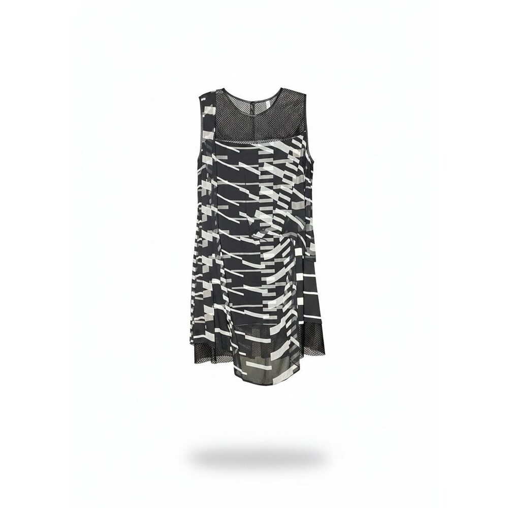 Pianurastudio Women's Black Sleeveless High Low Dress Size 44 NWT